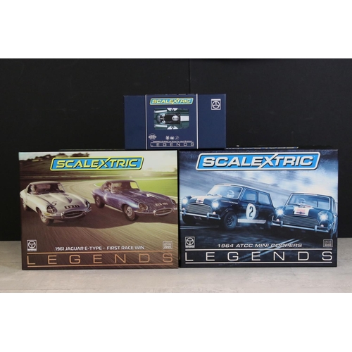 1362 - Two boxed ltd edn Scalextric Legends slot cars / sets to include C3586A Touring 1966 ATCC Mini Coope... 