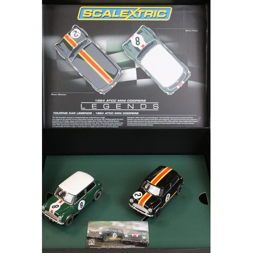 1362 - Two boxed ltd edn Scalextric Legends slot cars / sets to include C3586A Touring 1966 ATCC Mini Coope... 