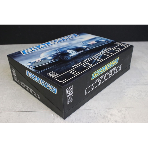 1362 - Two boxed ltd edn Scalextric Legends slot cars / sets to include C3586A Touring 1966 ATCC Mini Coope... 