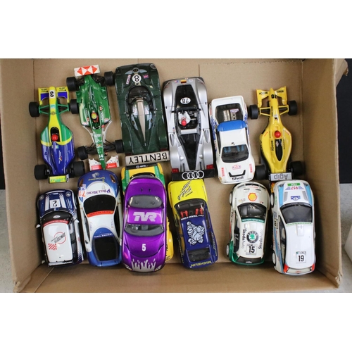 1363 - 25 Scalextric slot cars to include F1, Mini's, Ford GT 40 two pack in original polystyrene etc