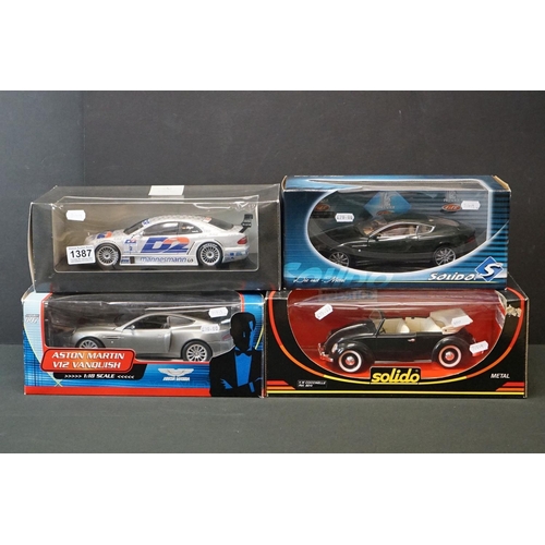 Four boxed 1 18 diecast models to include Solido Prestige 8014 VW