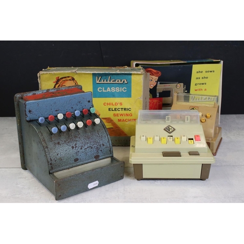 318 - Mixed toys - Two Boxed Vulcan child's sewing machines (Classic and Countess - partial box) together ... 