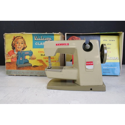 318 - Mixed toys - Two Boxed Vulcan child's sewing machines (Classic and Countess - partial box) together ... 