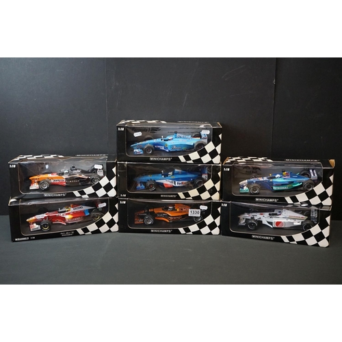 Seven boxed 1/18 Paul/s Model Art Minichamps F1 diecast Seven boxed 1/18 Paul/s Model Art Minichamps F1 diecast