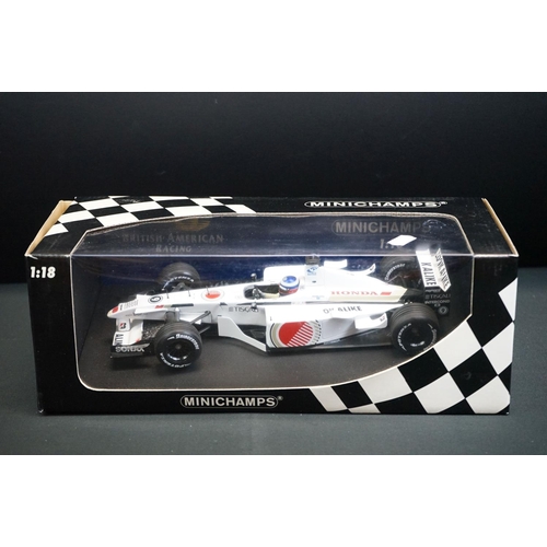 Seven boxed 1/18 Paul/s Model Art Minichamps F1 diecast