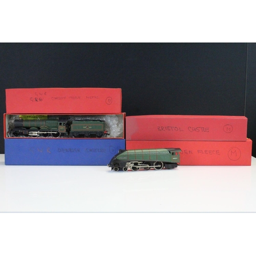 125 - Six Hornby Dublo locomotives to include 2 x Cardiff Castle, Mallard, Bristol Castle, Golden Fleece &... 