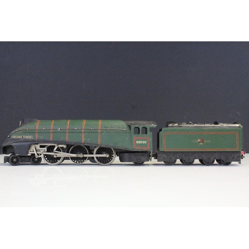 125 - Six Hornby Dublo locomotives to include 2 x Cardiff Castle, Mallard, Bristol Castle, Golden Fleece &... 