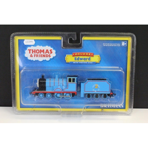 138 - Three boxed/carded Bachmann OO gauge Thomas & Friends locomotives to include 58743 James, 58802 Delu... 