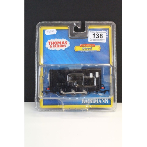 138 - Three boxed/carded Bachmann OO gauge Thomas & Friends locomotives to include 58743 James, 58802 Delu... 