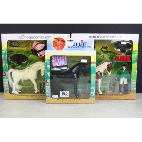 Three boxed Julip Horse Of The Year figures to include 1404