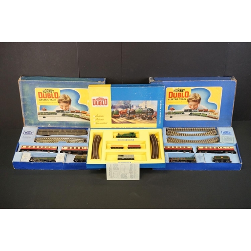 15 - Three boxed Hornby Dublo train sets to include 2 x EDP12 Passenger Train with Duchess of Montrose lo... 