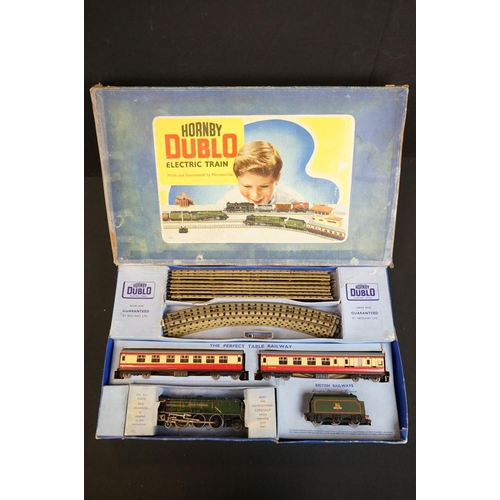 15 - Three boxed Hornby Dublo train sets to include 2 x EDP12 Passenger Train with Duchess of Montrose lo... 