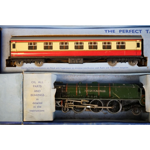 15 - Three boxed Hornby Dublo train sets to include 2 x EDP12 Passenger Train with Duchess of Montrose lo... 