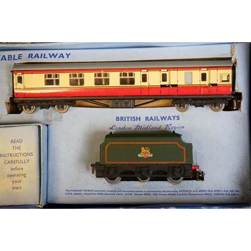 15 - Three boxed Hornby Dublo train sets to include 2 x EDP12 Passenger Train with Duchess of Montrose lo... 