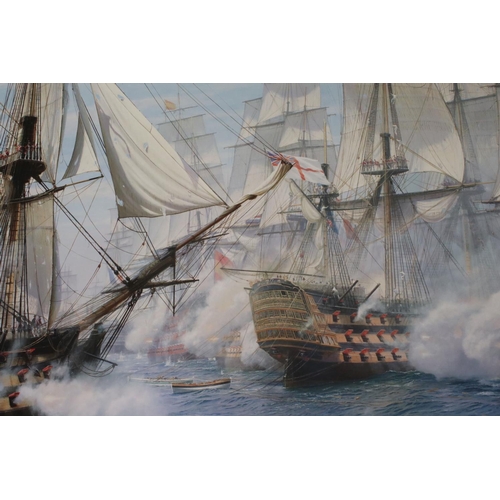 467 - Steven Dews (British b. 1949) Gouttelette Limited Edition Print titled ' Temeraire opens fire, Battl... 