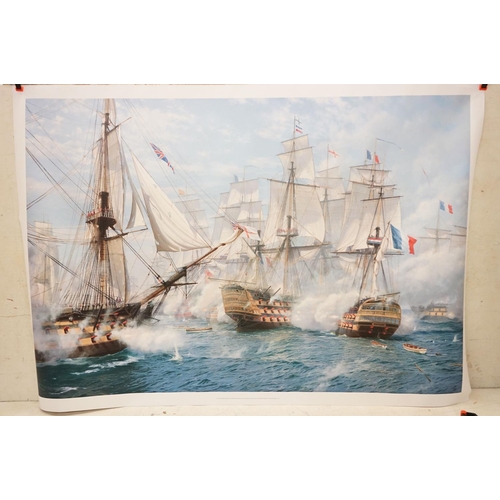 467 - Steven Dews (British b. 1949) Gouttelette Limited Edition Print titled ' Temeraire opens fire, Battl... 