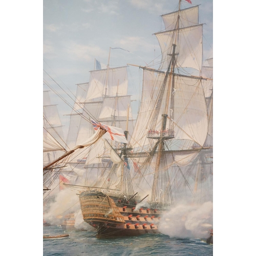 467 - Steven Dews (British b. 1949) Gouttelette Limited Edition Print titled ' Temeraire opens fire, Battl... 