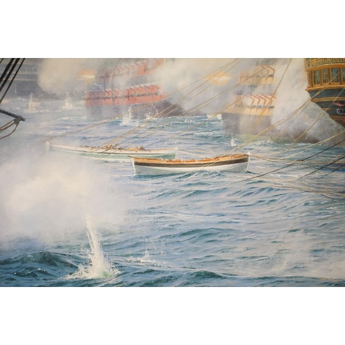 467 - Steven Dews (British b. 1949) Gouttelette Limited Edition Print titled ' Temeraire opens fire, Battl... 