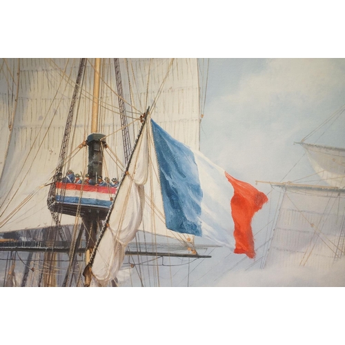 467 - Steven Dews (British b. 1949) Gouttelette Limited Edition Print titled ' Temeraire opens fire, Battl... 