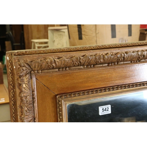 542 - Large 19th century Gilt Framed Rectangular Mirror, 151cm x 103cm