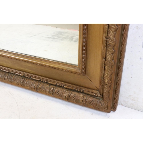 542 - Large 19th century Gilt Framed Rectangular Mirror, 151cm x 103cm