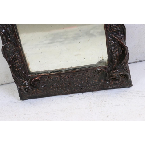 543 - Ornately Framed Rectangular Mirror, 92cm x 74cm, Oval Wall Mirror and another Small Ornate Framed Mi... 