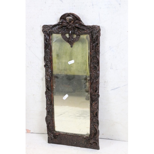 543 - Ornately Framed Rectangular Mirror, 92cm x 74cm, Oval Wall Mirror and another Small Ornate Framed Mi... 