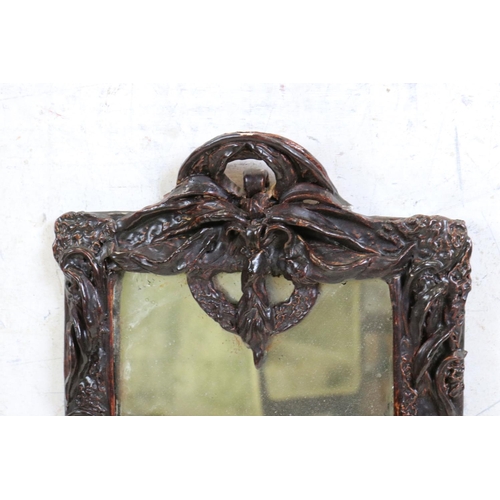 543 - Ornately Framed Rectangular Mirror, 92cm x 74cm, Oval Wall Mirror and another Small Ornate Framed Mi... 