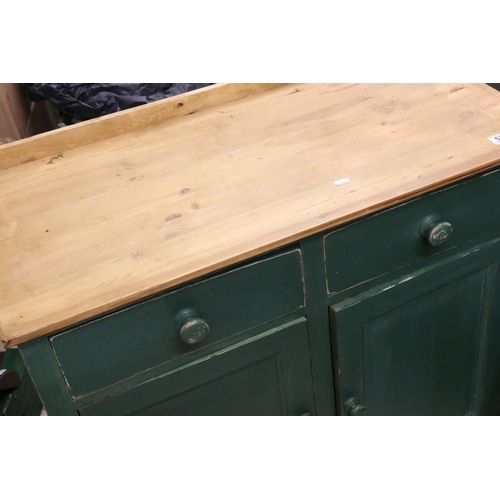 570 - Pine Painted Kitchen Base with Two Drawers over Two Doors, 92cm wide x 92cm high