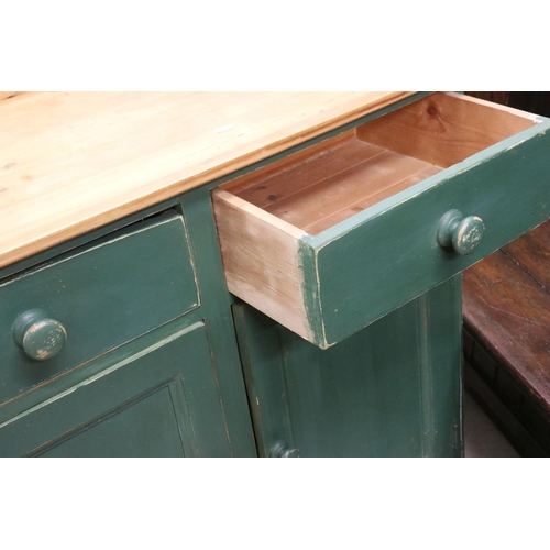 570 - Pine Painted Kitchen Base with Two Drawers over Two Doors, 92cm wide x 92cm high