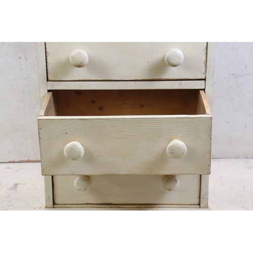 583 - Part Painted Pine Four Drawer Chest, 50cm wide x 76cm high