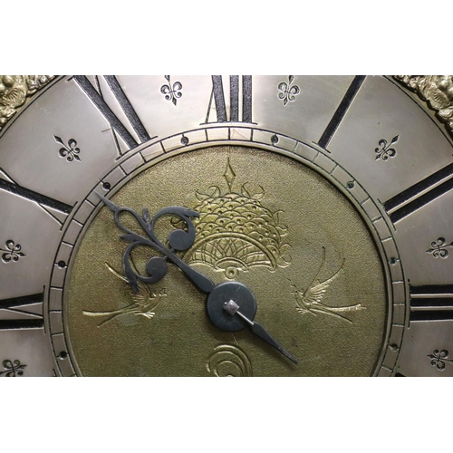 596 - 18th century Country Oak Longcase Clock, 30 hour, by Thomas Russell of Wootton, the 10