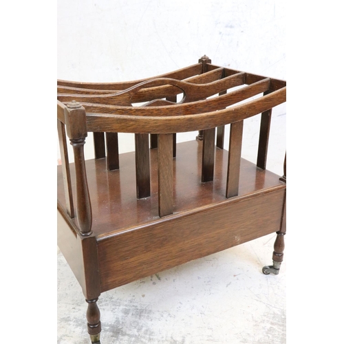 600 - Mahogany Four Section Canterbury / Magazine Rack in the George III manner, with single drawer, raise... 