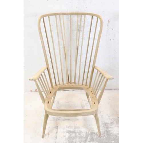 604 - Pair of Ercol Comb Back Armchairs, model 478, both recently stripped