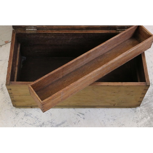 607 - Pine Tack Box, 63cm long x 28cm high