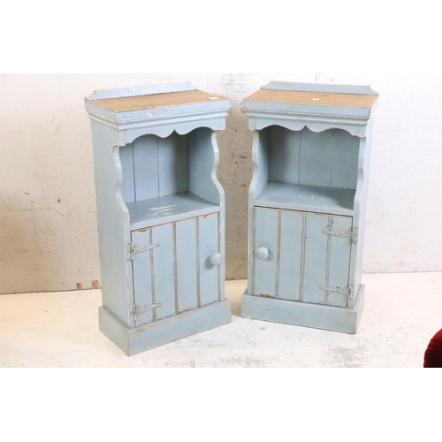 625 - Pair of Pine Bedside Cupboards, each 43cm wide x 89cm high