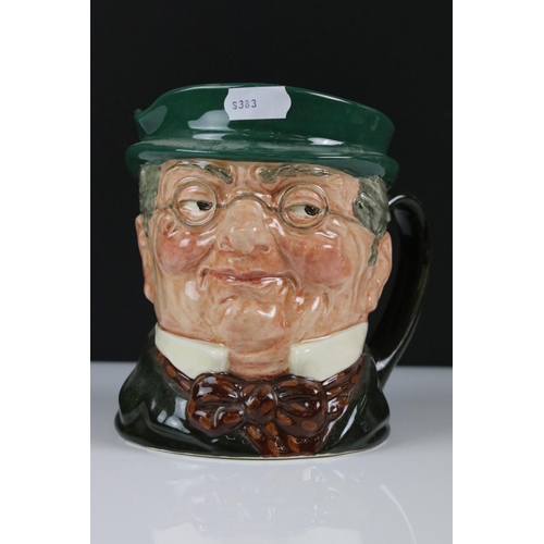 88 - Four Ceramic Character Jugs to include 3 x Royal Doulton examples (The Cardinal, Mr Pickwick, Old Ch... 