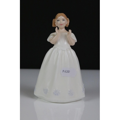 104 - Six Royal Doulton porcelain lady figures to include 3 x Pretty Ladies (Spring - HN 5321, Summer - HN... 