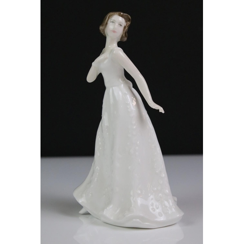 104 - Six Royal Doulton porcelain lady figures to include 3 x Pretty Ladies (Spring - HN 5321, Summer - HN... 