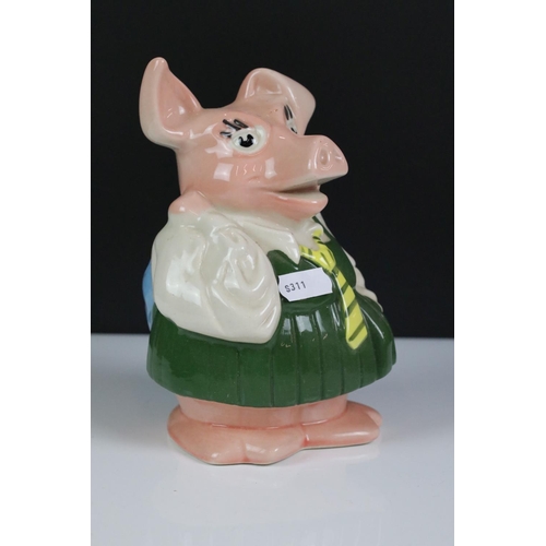 110 - Four Wade NatWest porcelain piggy banks, together with a Normann of Copenhagen pottery ' Spring Gras... 