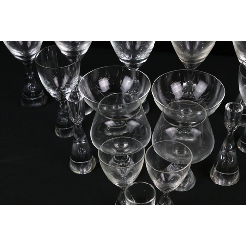 116 - Large collection of Brent Severin for Holmegaard ' Princess ' pattern glassware, 79 pieces, to inclu... 