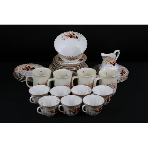 123 - Royal Albert Crown China Nevis floral tea set comprising 7 tea cups, 12 saucers, 12 tea plates, milk... 