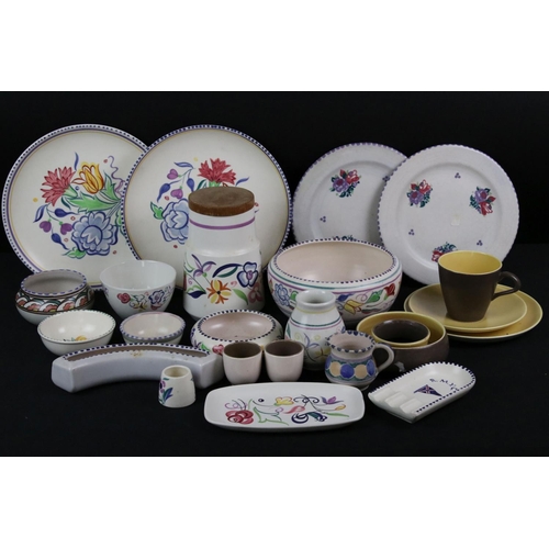 125 - Collection of Poole Pottery, 20 items, mostly with polychrome floral decoration, to include vases, s... 