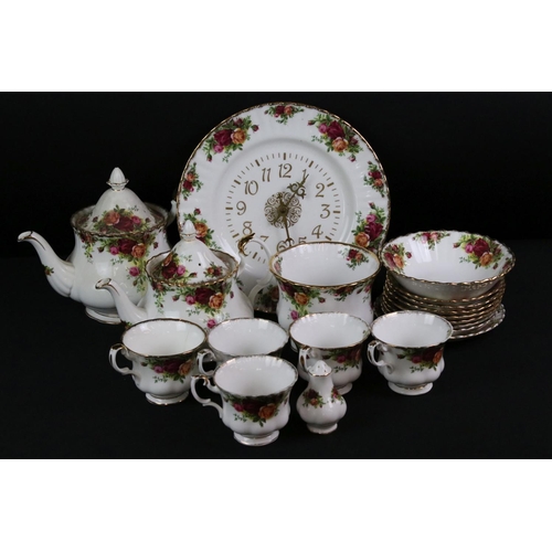 127 - Royal Albert ' Old Country Roses ' pattern tea, coffee and dinner ware, to include 4 x teapots & cov... 