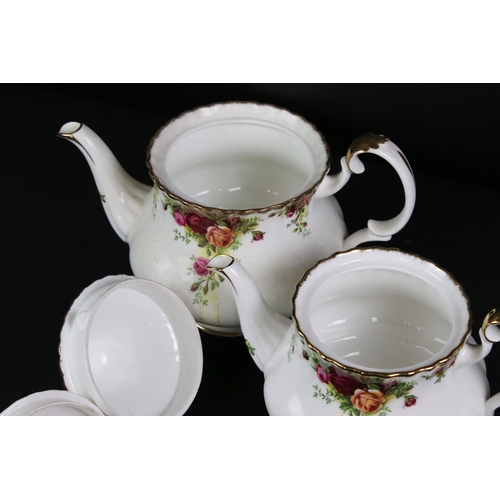 127 - Royal Albert ' Old Country Roses ' pattern tea, coffee and dinner ware, to include 4 x teapots & cov... 