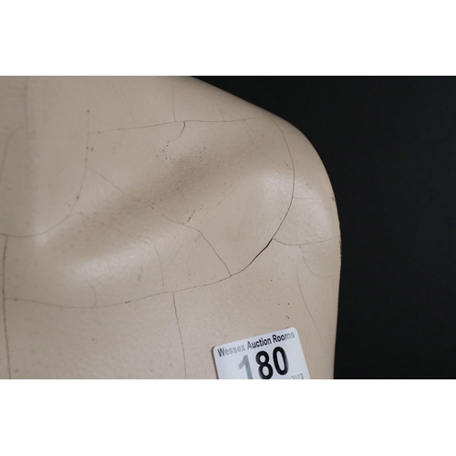 180 - Vintage half female shop display mannequin, 'Contour ONL 8' impressed to reverse of head, measures a... 