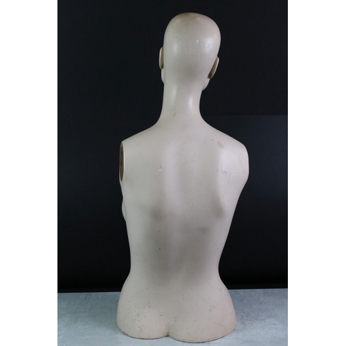 180 - Vintage half female shop display mannequin, 'Contour ONL 8' impressed to reverse of head, measures a... 