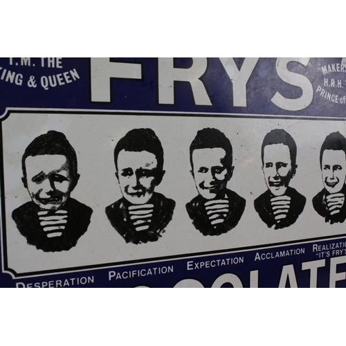 186 - Advertising - A reproduction Fry's Chocolate 'Five Boys' enamel sign (51cm x 37cm), together with an... 