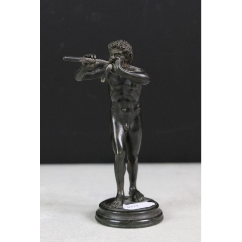 199 - A collection of nine grand tour style miniature bronzes figure of classical marble statues.