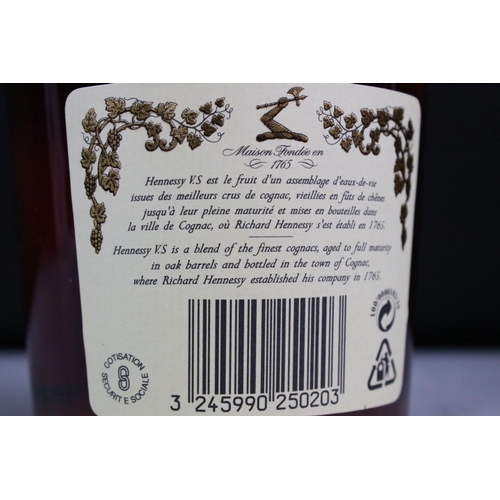 392 - A collection of three sealed bottles of Brandy to include E&J, Hennessy and Courvoisier.